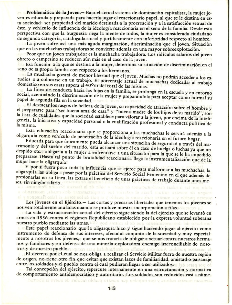  UNION JUVENTUDES MAOISTAS, Proyecto de programa de la UJM, Organización Revolucionaria de los Trabajadores, SU, ORT, UJM, PRT, Libertad Sindical 