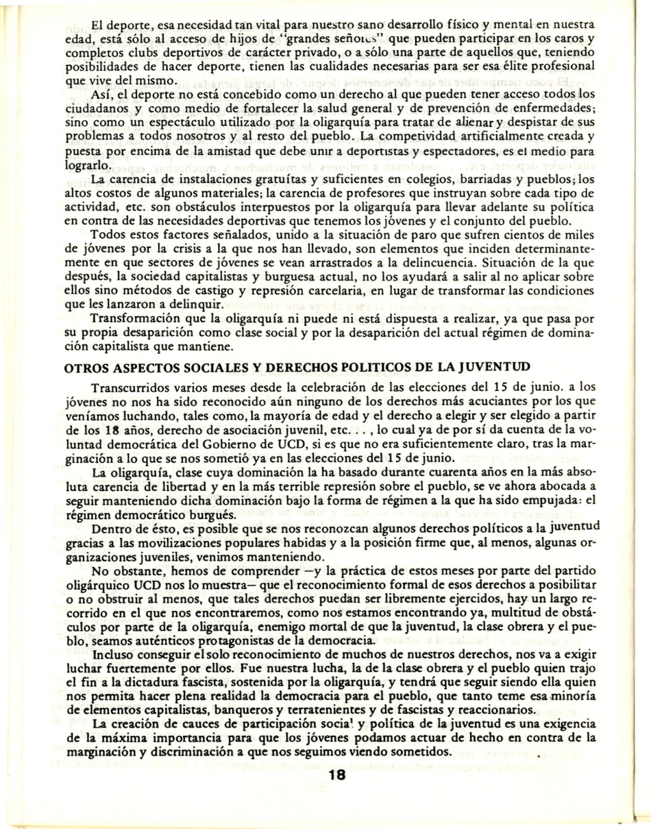  UNION JUVENTUDES MAOISTAS, Proyecto de programa de la UJM, Organización Revolucionaria de los Trabajadores, SU, ORT, UJM, PRT, Libertad Sindical 