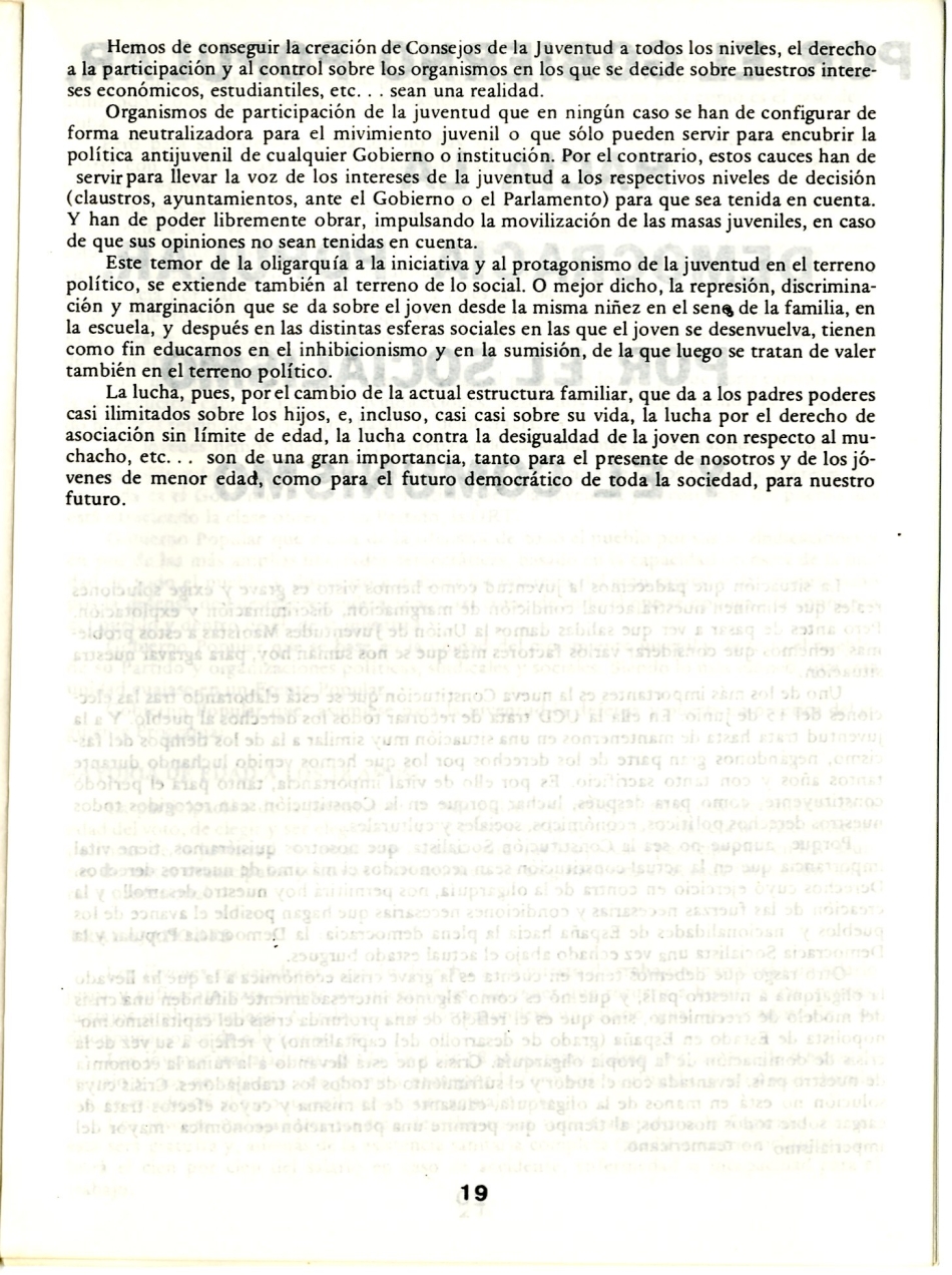  UNION JUVENTUDES MAOISTAS, Proyecto de programa de la UJM, Organización Revolucionaria de los Trabajadores, SU, ORT, UJM, PRT, Libertad Sindical 