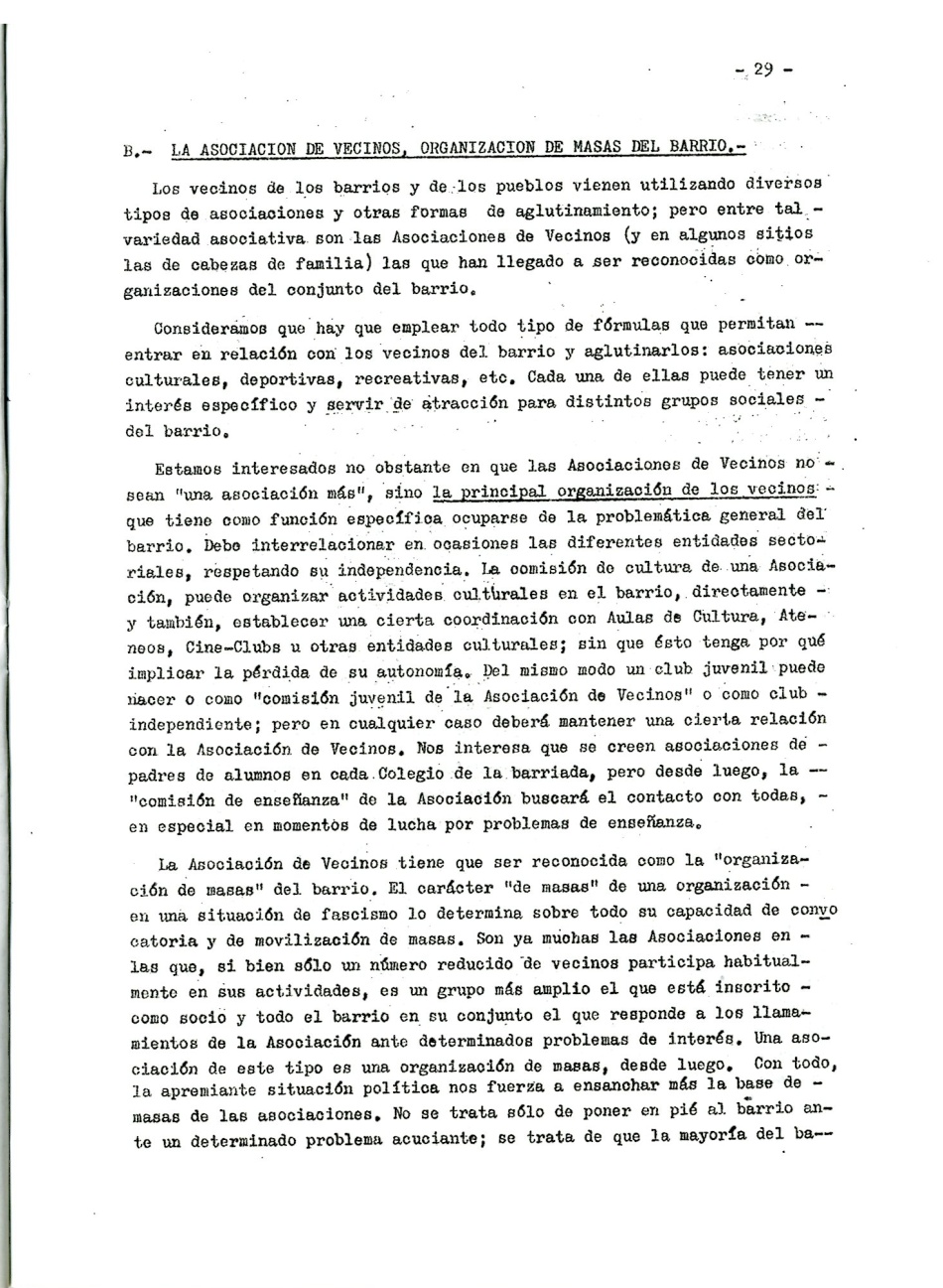 Los comunistas en la lucha ciudadana. Secretaria del Movimiento Ciudadano de la Organización Revolucionaria de Los Trabajadores (O.R.T.). Lucha Ciudadana y alternativa Democrática y Unitaria. La lucha por un ayuntamiento democrático. La ciudad como lugar de explotación del Gran Capital. Por la República
