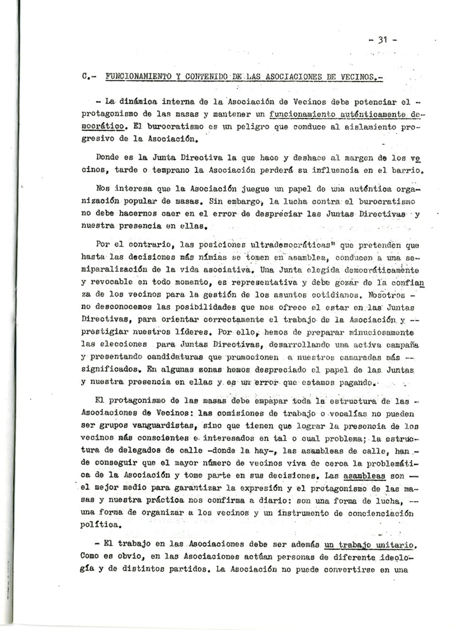 Los comunistas en la lucha ciudadana. Secretaria del Movimiento Ciudadano de la Organización Revolucionaria de Los Trabajadores (O.R.T.). Lucha Ciudadana y alternativa Democrática y Unitaria. La lucha por un ayuntamiento democrático. La ciudad como lugar de explotación del Gran Capital. Por la República