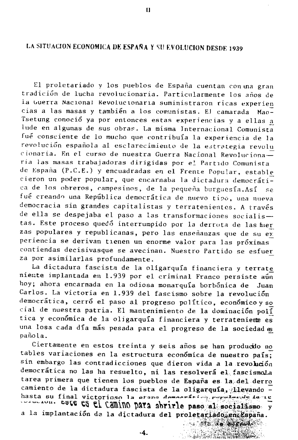 Informe Año 1976 para el PC Chino